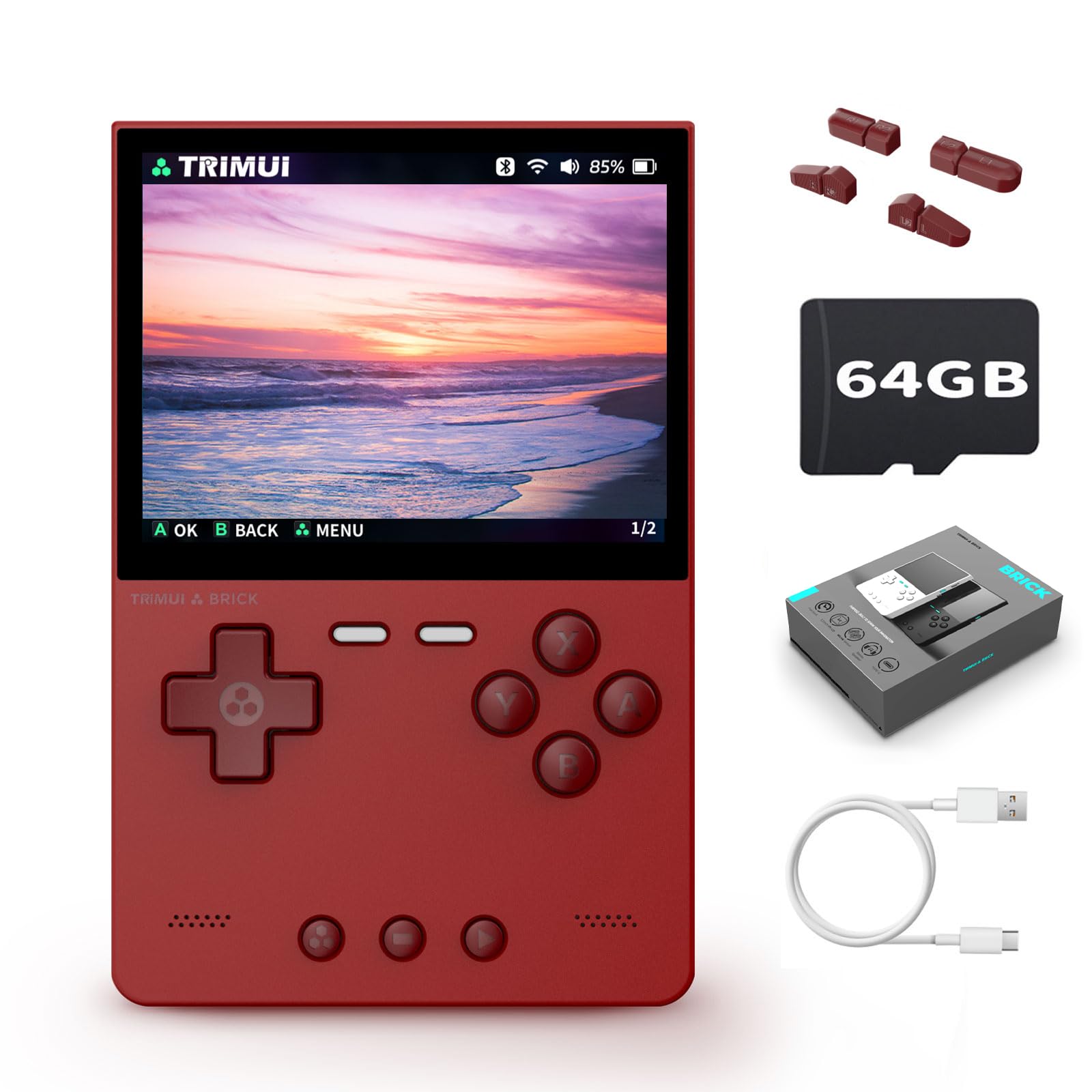 Amazon | Trimui Brick レトロゲームコンソール 3.2インチ 1024x768